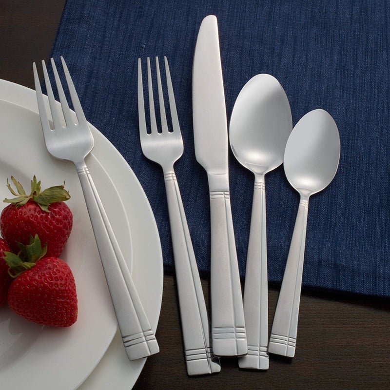 International Silver Dawson Frost Stainless Steel Flatware, 20-Piece Set, Service for 4 - Image 2